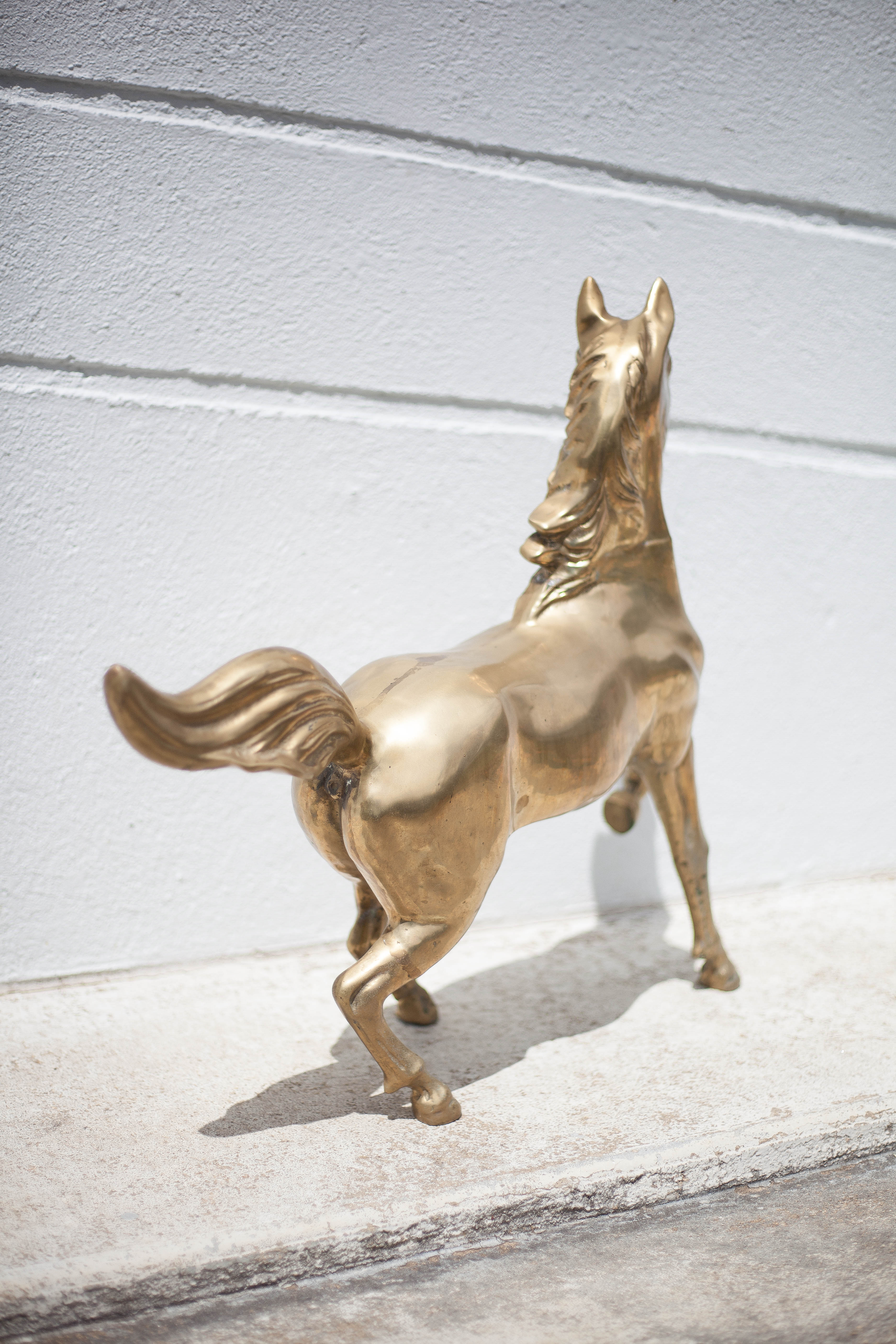 Xl brass horse