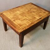 Coffee Table with Old Parquet Top