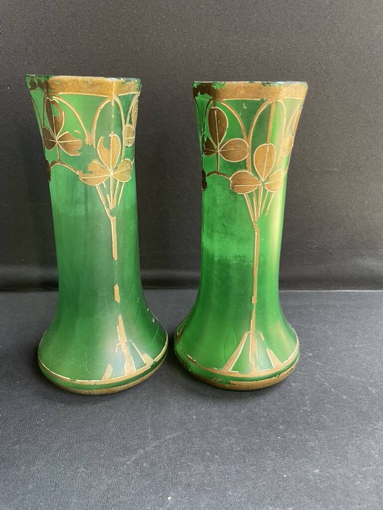Pair of vase F. T. Legras – Becken and Auguste Helligenstein – Art Nouveau