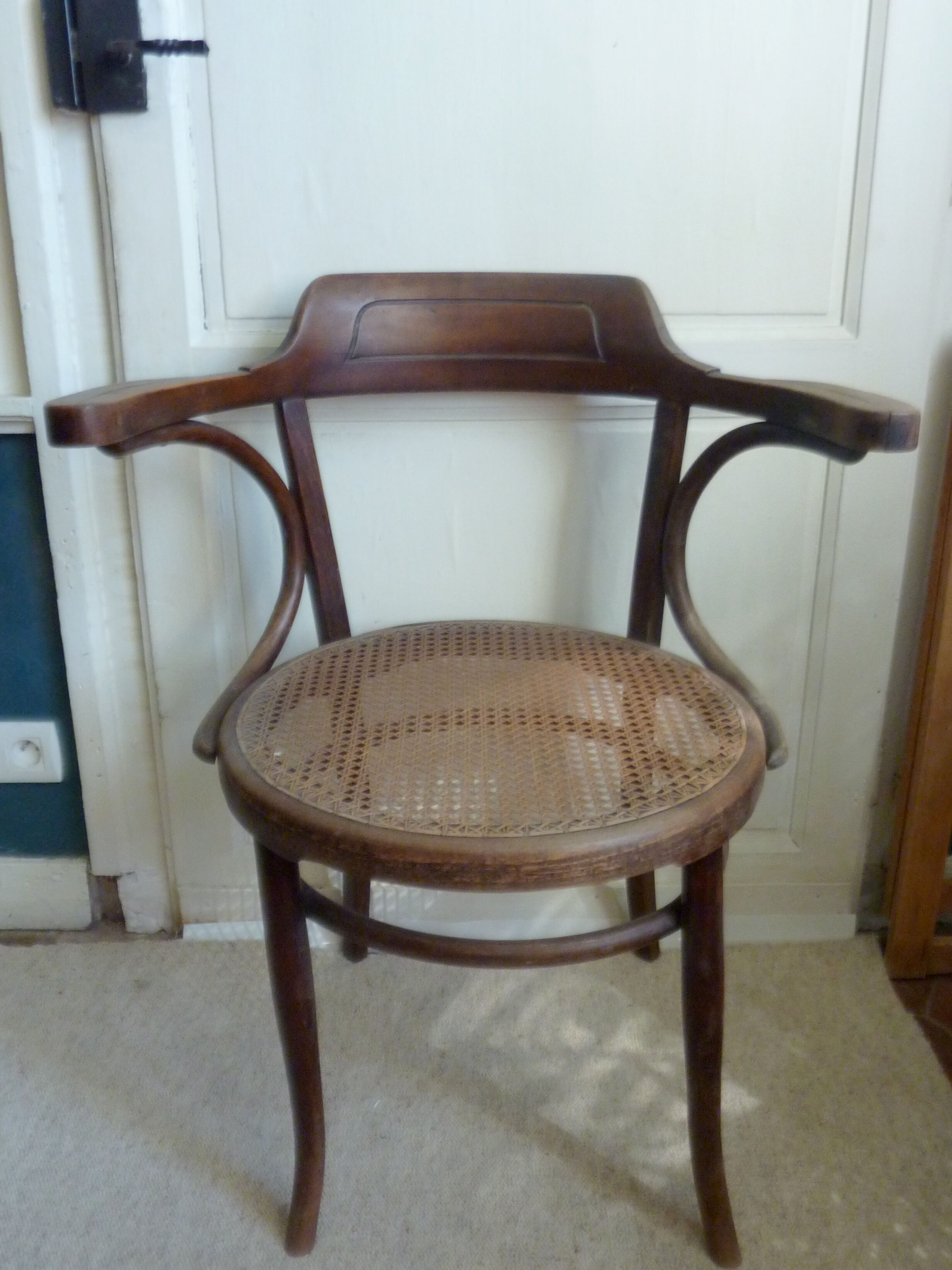 Bentwood and caning Thonet armchair