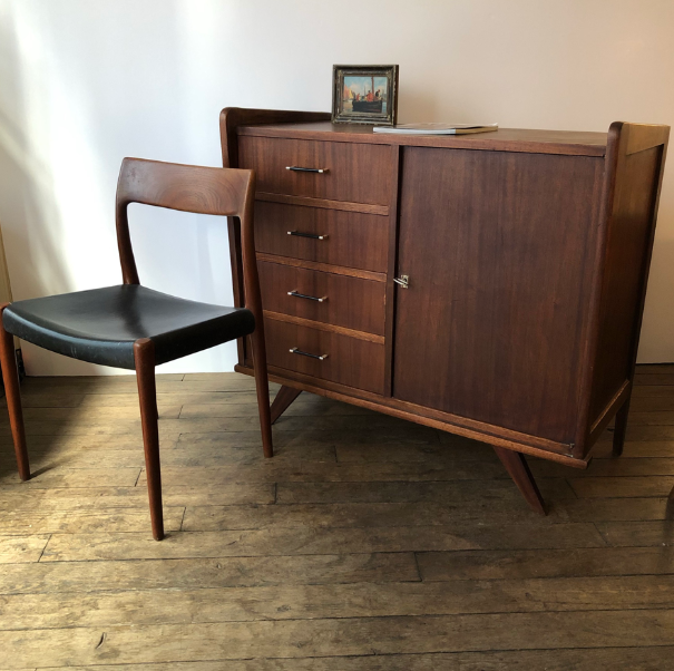 Vintage dark wood sideboard