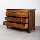 Commode Biedermeier, France, 19ème siècle, Bois de noyer massif