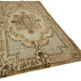 Hand-knotted vintage oriental 1980s 174 x 292 cm brown rug