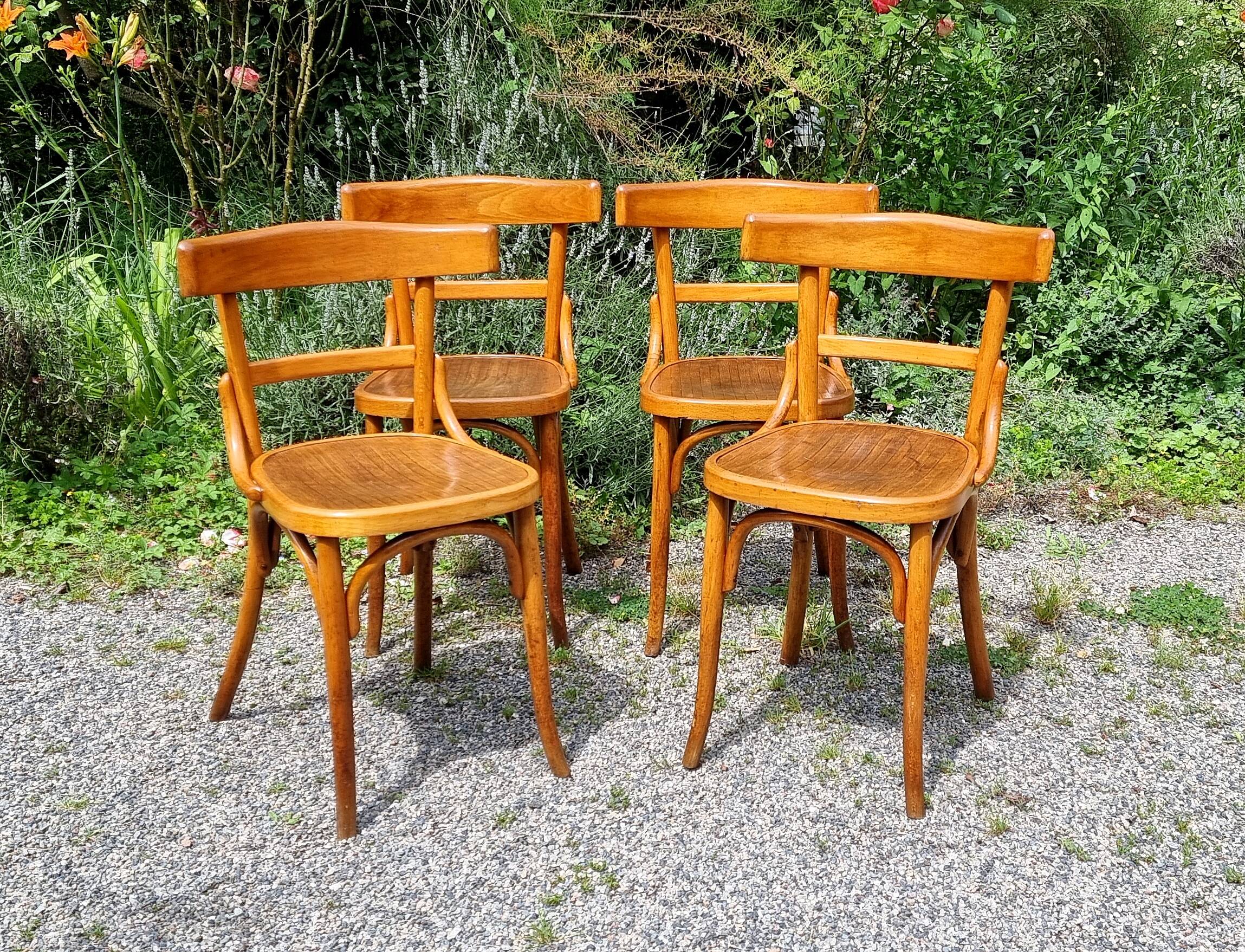 4 Fischel Wissembourg bistro chairs from the 1930s