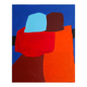 Figurative art couple blue background signed