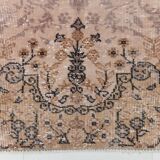 Tapis Rose 266x173 cm Tapis Vintage Rose Pastel, Tapis en Laine Fait Main.