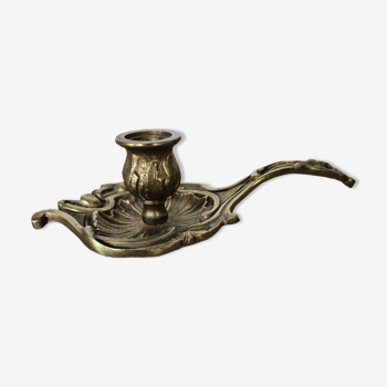 Bronze cellar rat hand candle holder