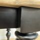 Table à manger classique en bois, pieds noirs, 12 couverts