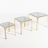 Modern Italian trundle side tables, 1970