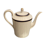 Teapot with blue and gold nets in Limoges porcelain signed Haviland