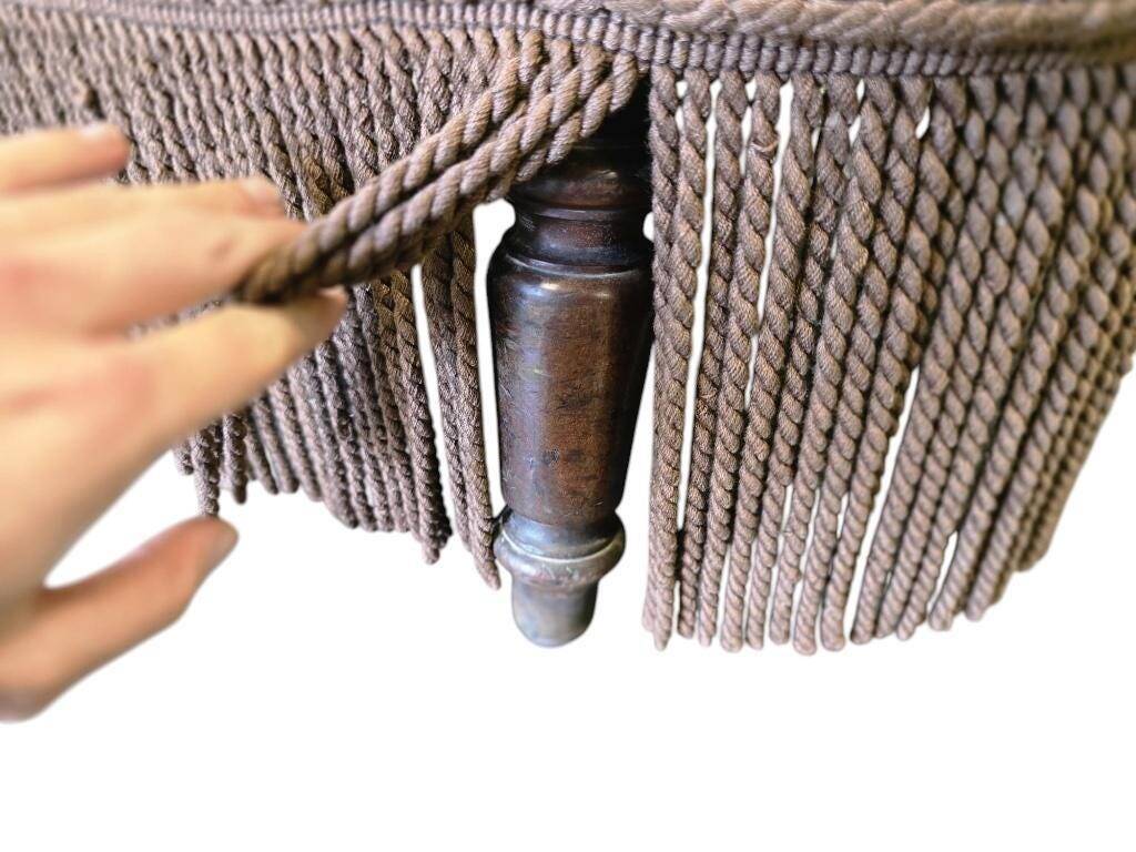 Vintage chaise longue / armchair / daybed with fringes