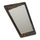 Brass mirror with patinated mosaic, mid-20th century.