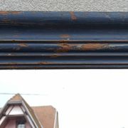 Old blue wooden mirror