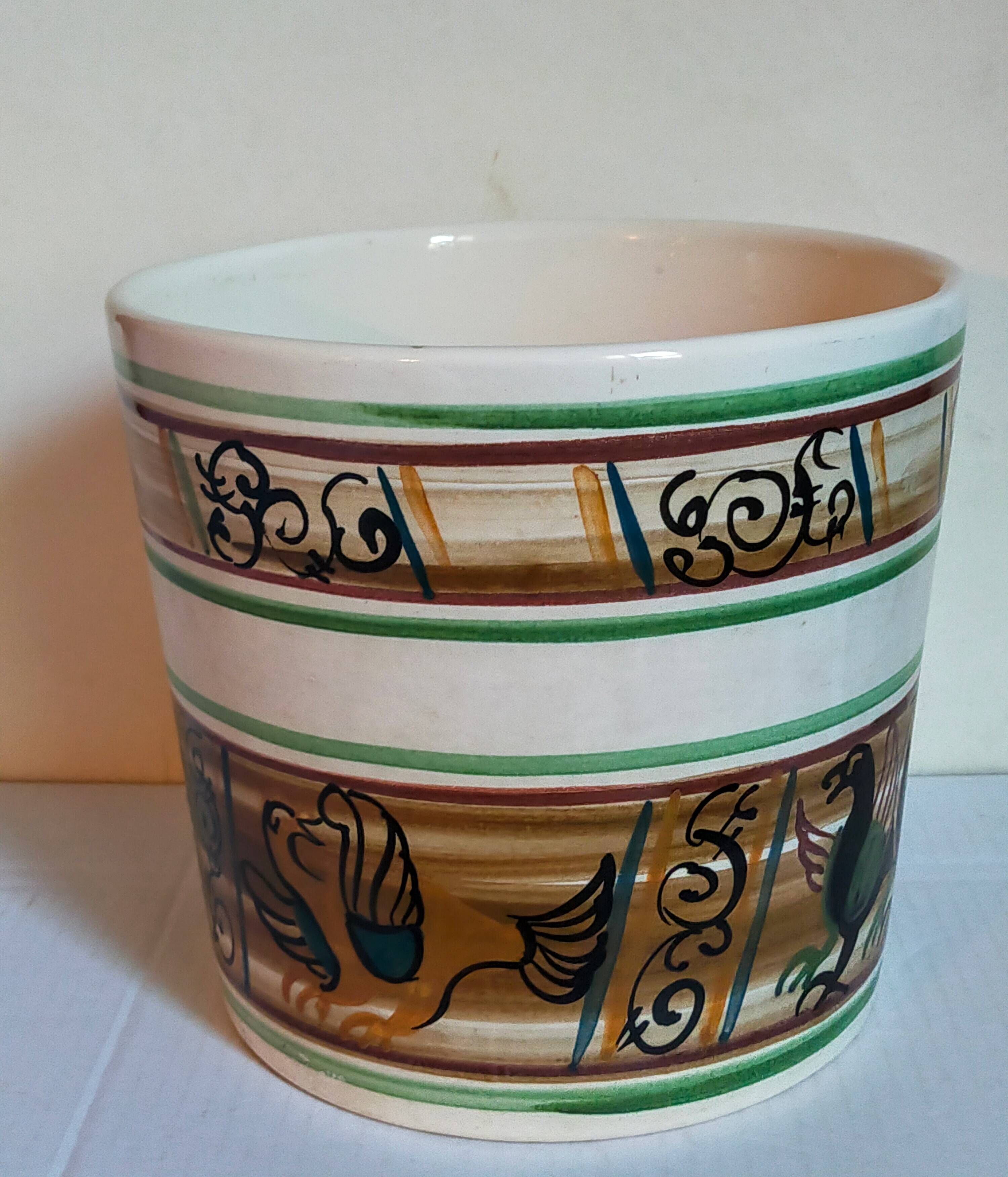 XXL ceramic planter from Saint-Pair-Sur-Mer from the NEUSTRICER earthenware factory, 1960s