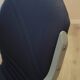 Italian cantilever chair 1990s blue fabric upholstery
