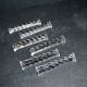 Set of 6 designer knife rests in twisted molded glass - vintage tableware