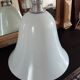 Antique albalite opaline glass pendant