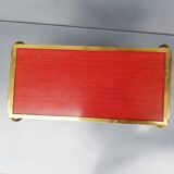 Brass side table with vintage magazine rack