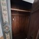 Antique blue hand-painted small Alpine wardrobe, circa 1810-20
