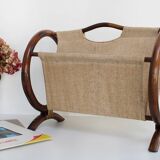 Bamboo fabric magazine rack