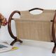 Bamboo fabric magazine rack