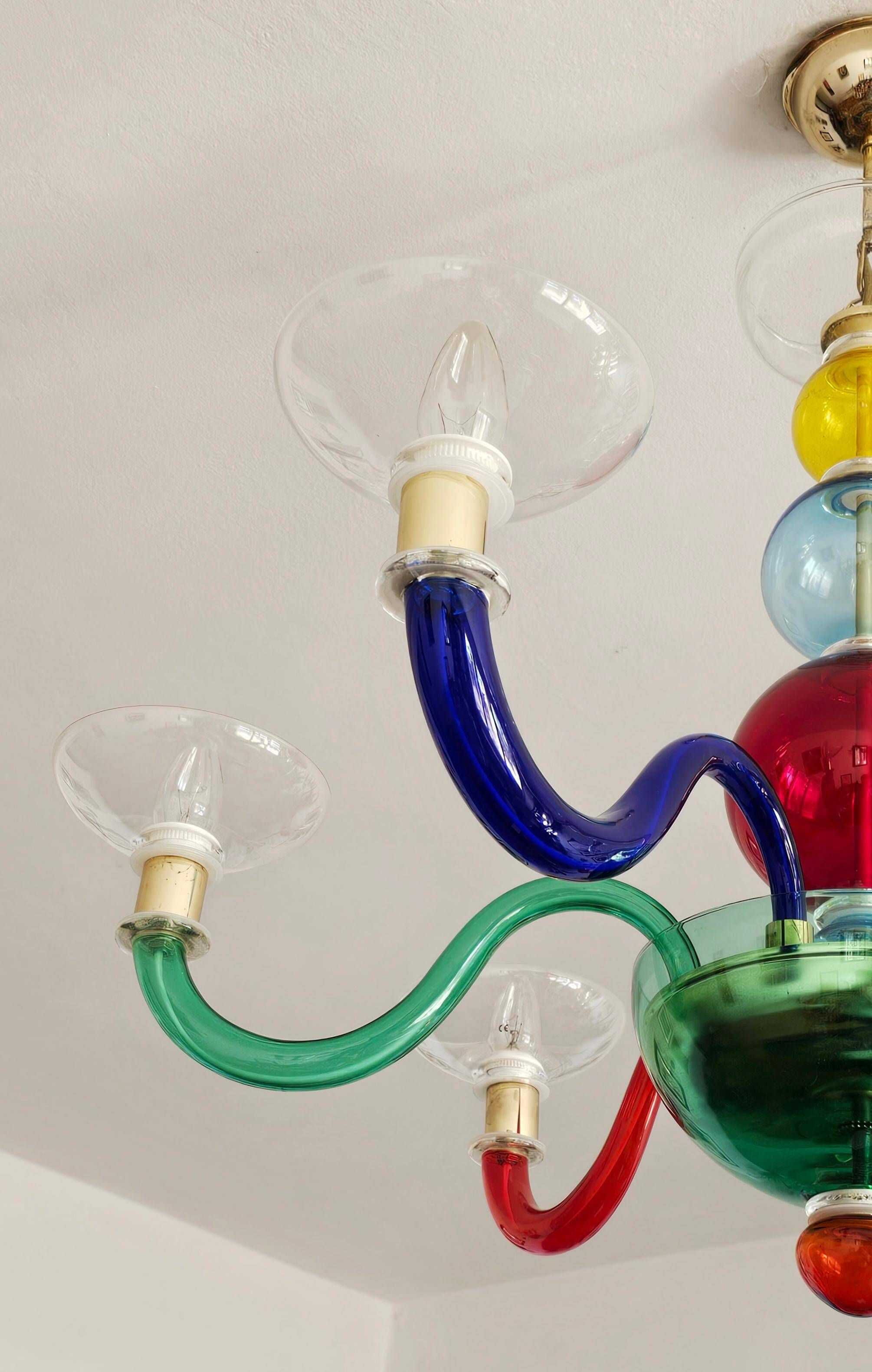 Murano glass chandelier after Gio Ponti, 1970s