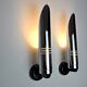 Pair of Raak wall lamps, space-age chrome design, Germany, 1970