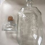 Bouteille verre avec blason