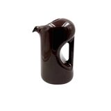 Mid-century modern brown ceramic vase / jug, Il Picchio Italy 1970s