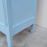 Parisian Art Deco armoire with beveled mirror and painted decoration