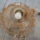 Glass and brass pendant light, vintage, 1960s