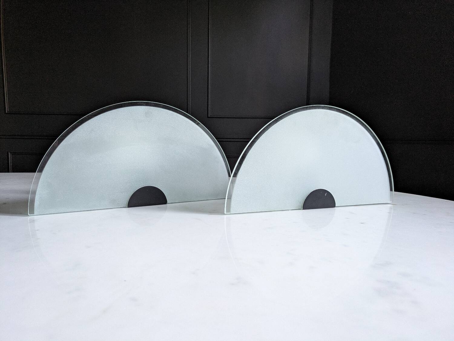 Pair of modernist 80s wall lights