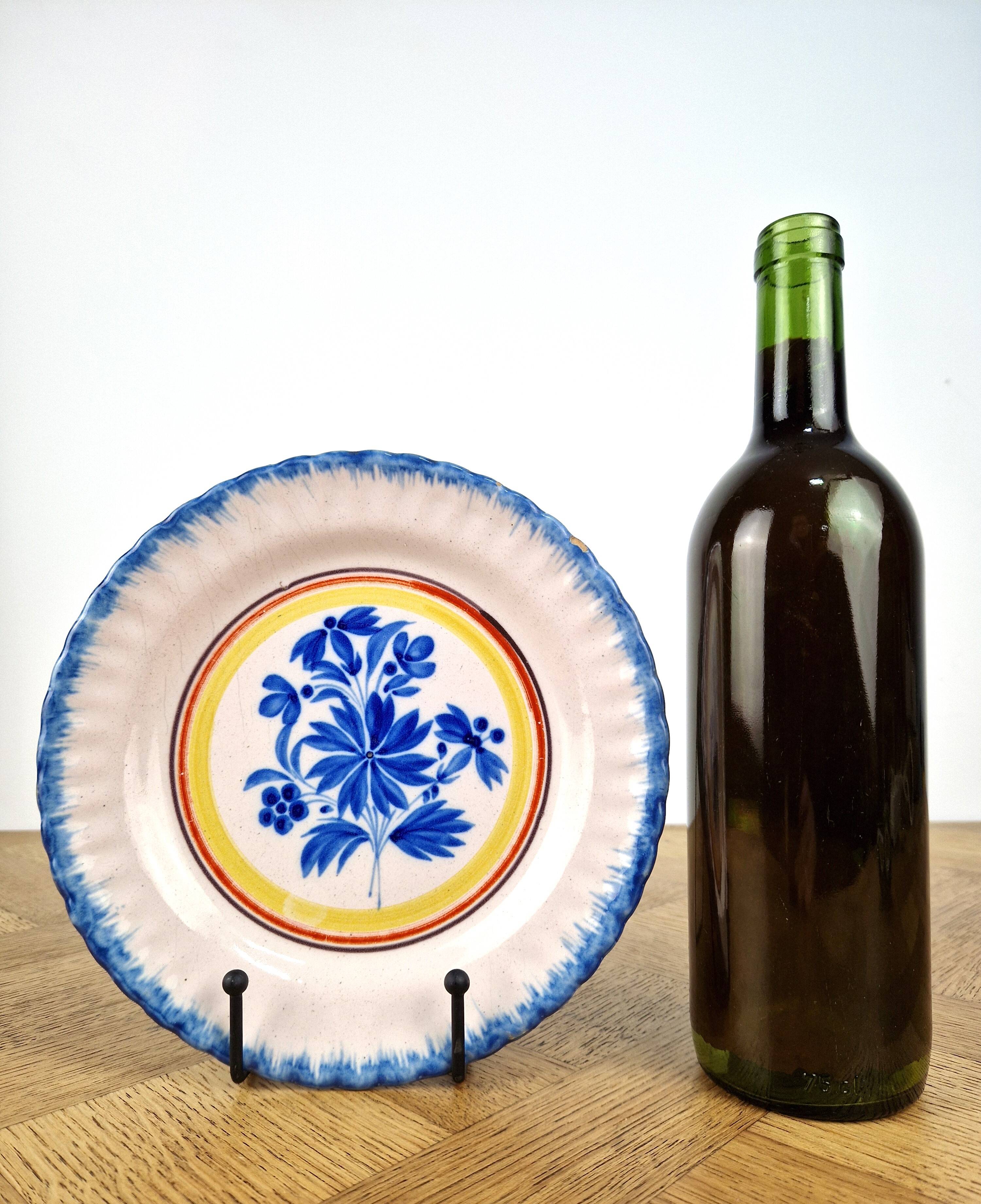 Old Auvillar faience plate - decorative plate