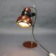 1970s Hungarian table lamp, "Space Age" style, in brown enamel.