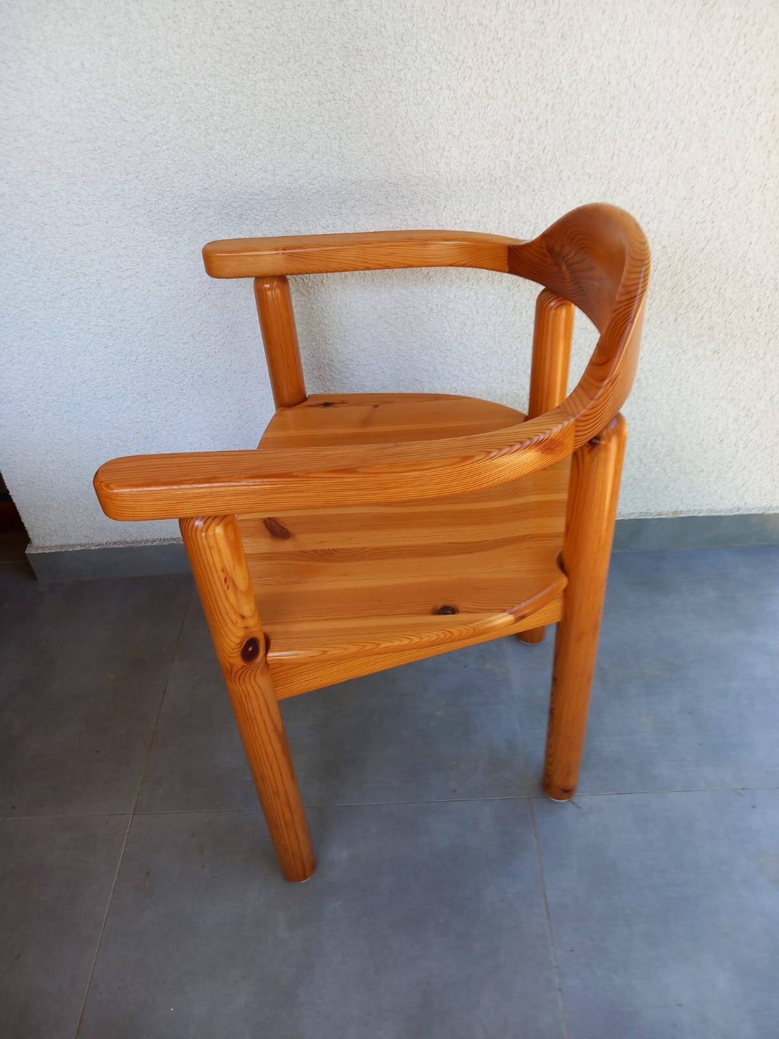 Chaise danoise en pin des années 1980
