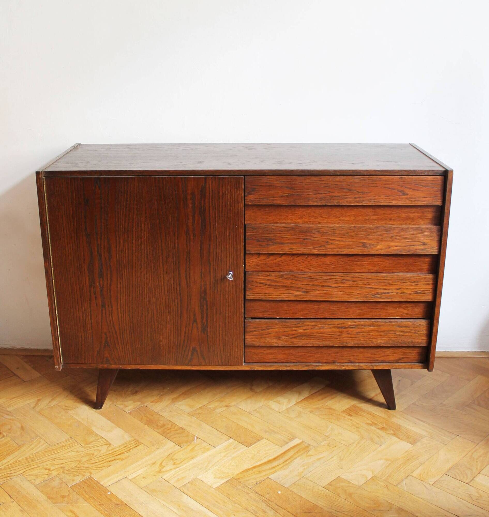 Vintage buffet U-458 by Jiří Jiroutek, Interior Prague, Czechoslovakia, 1972