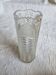 Antique cut crystal vase with scalloped edge, decorated with palmettes.