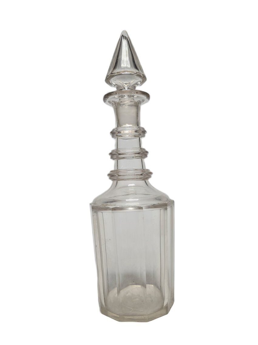 Carafe en cristal Biedermeier, Danemark, années 1890