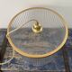 Vintage suspension lamp in electrified corrugated glass to nine