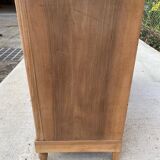 Renovated art deco sideboard in solid oak and marble