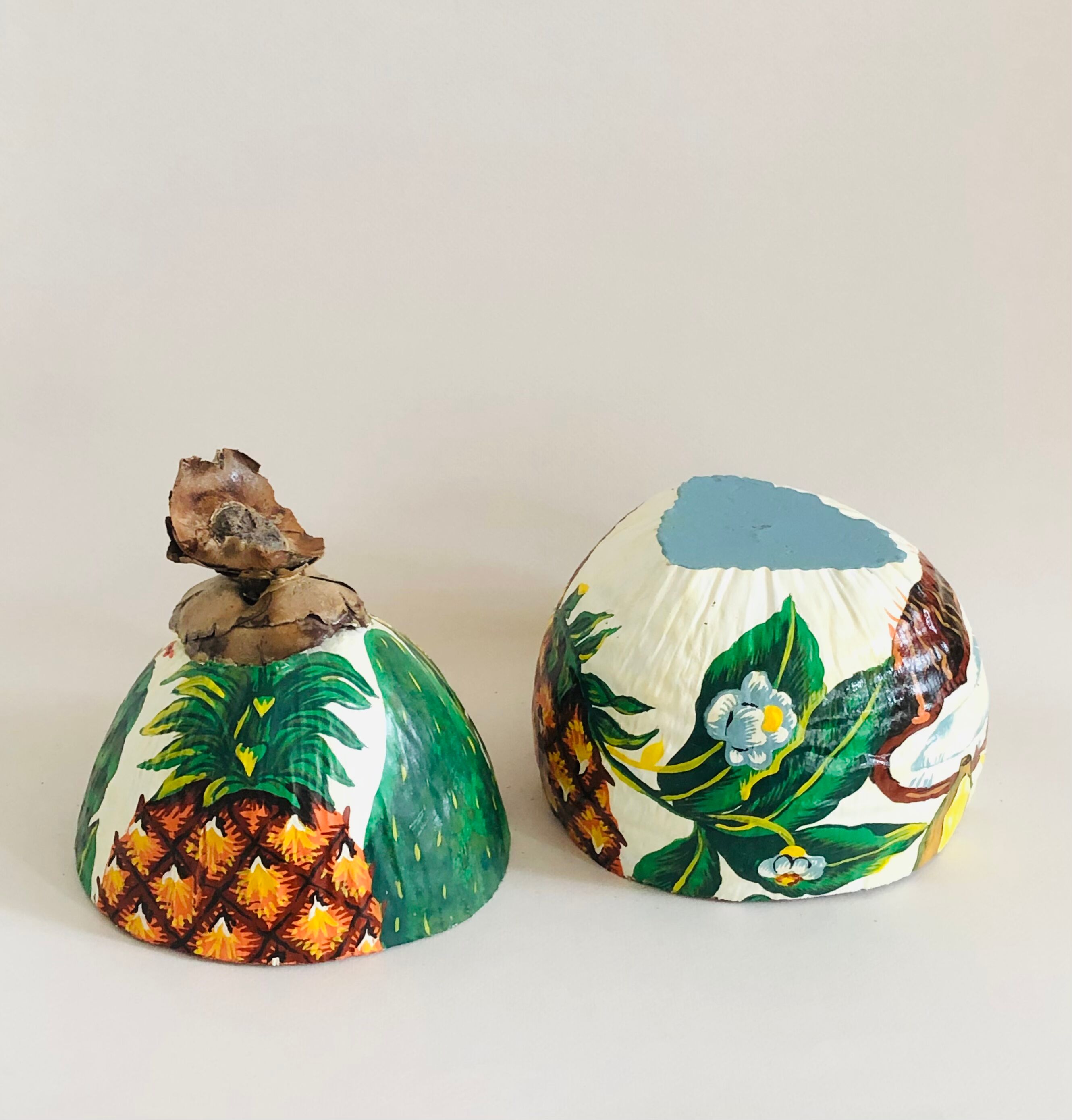 Vintage coconut ice bucket