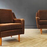 Two mid century armchairs vintage - set 2 chairs