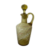 Carafe en verre emaillé decor de muguet