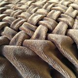 Coussin vintage en velours plissé