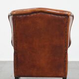 Sheepskin Leather Wingback Chair