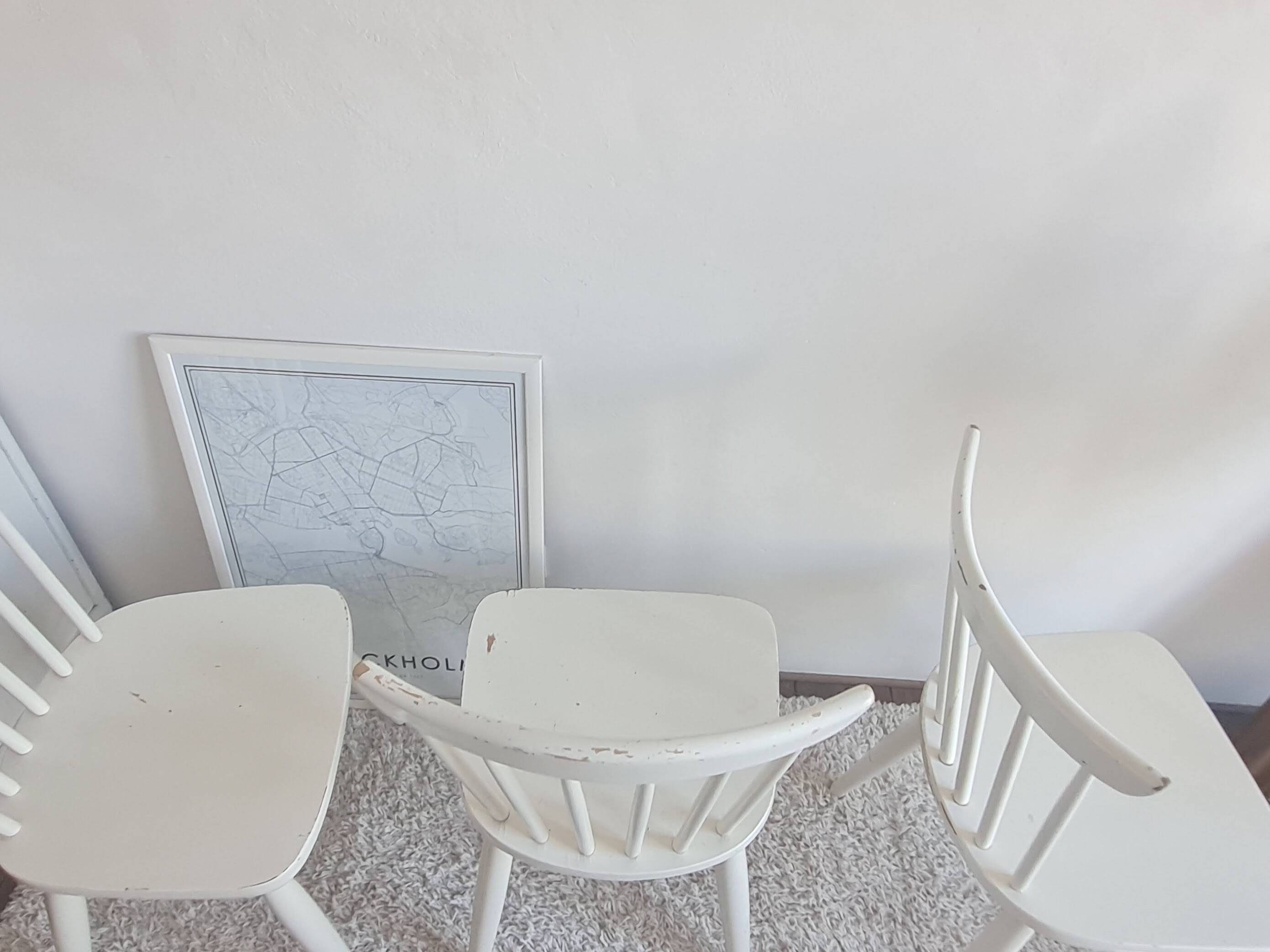 Set of six vintage Scandinavian chairs