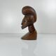 Hand-carved female bust in black wood, Baoulé style, 1960/90