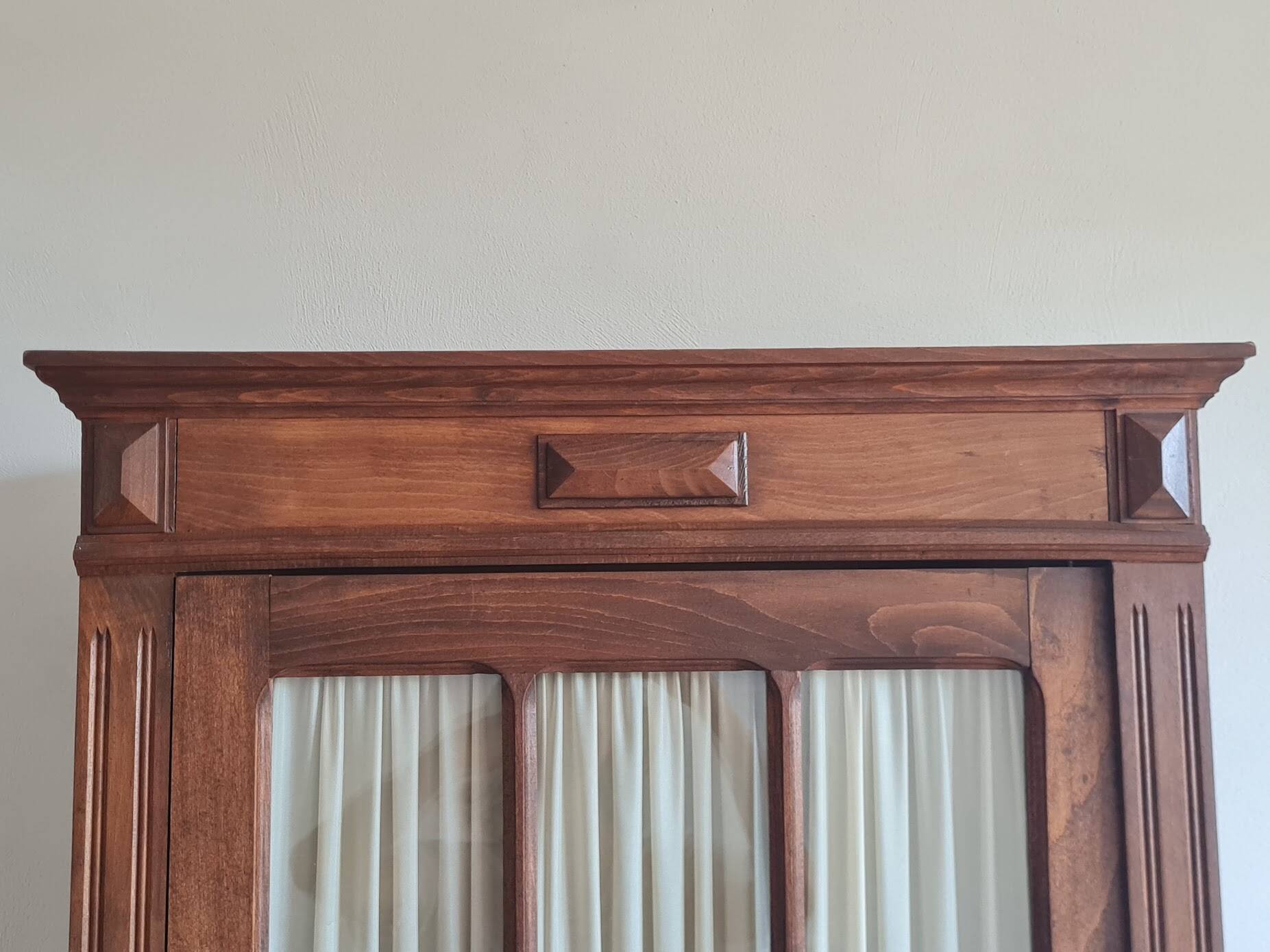 Antique glass-fronted Parisian wardrobe