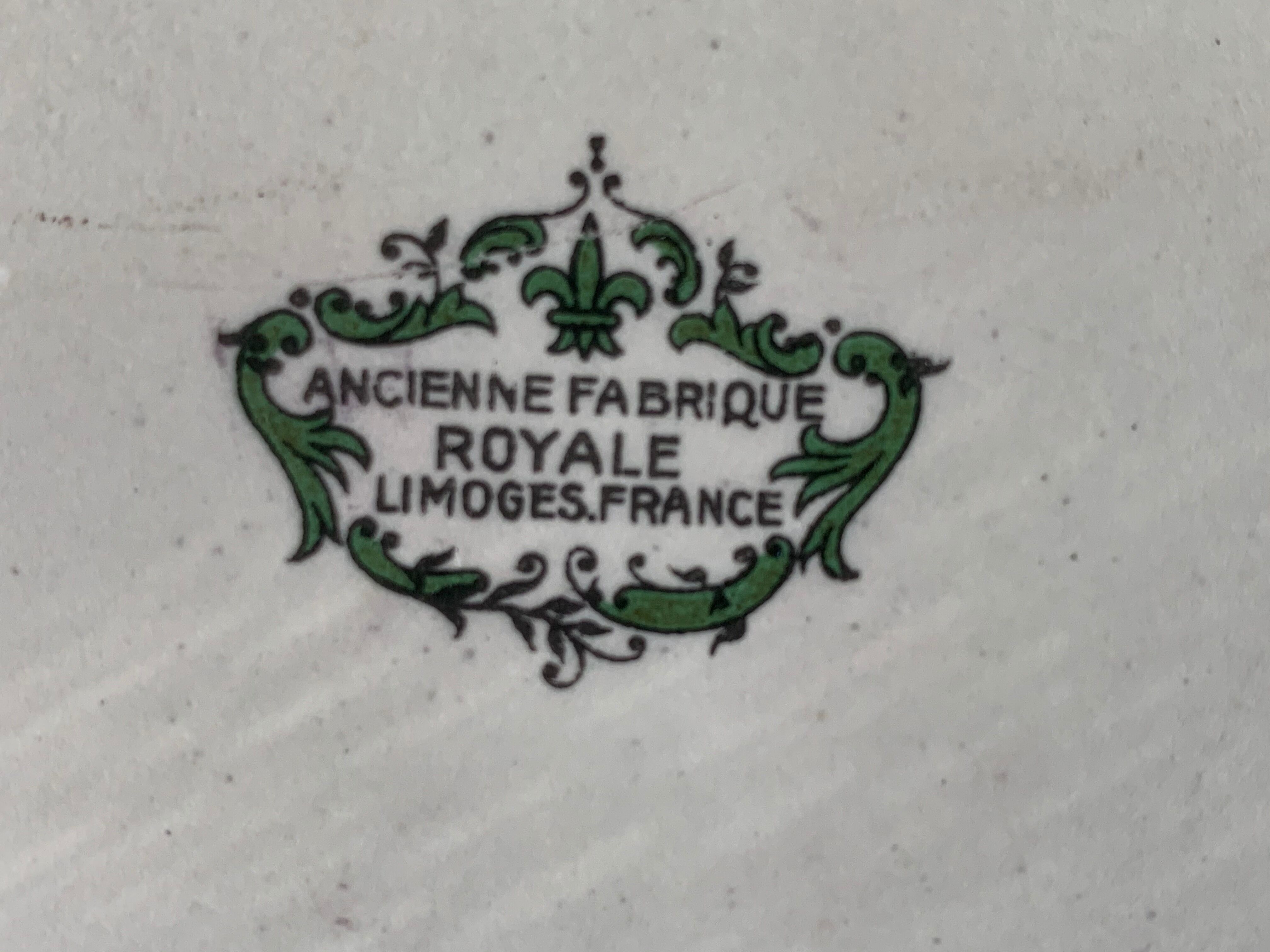 Ancient Royal Factory of Limoges Gold Porcelain Cake