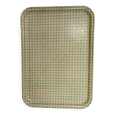 Vintage fiberglass tray, cane pattern